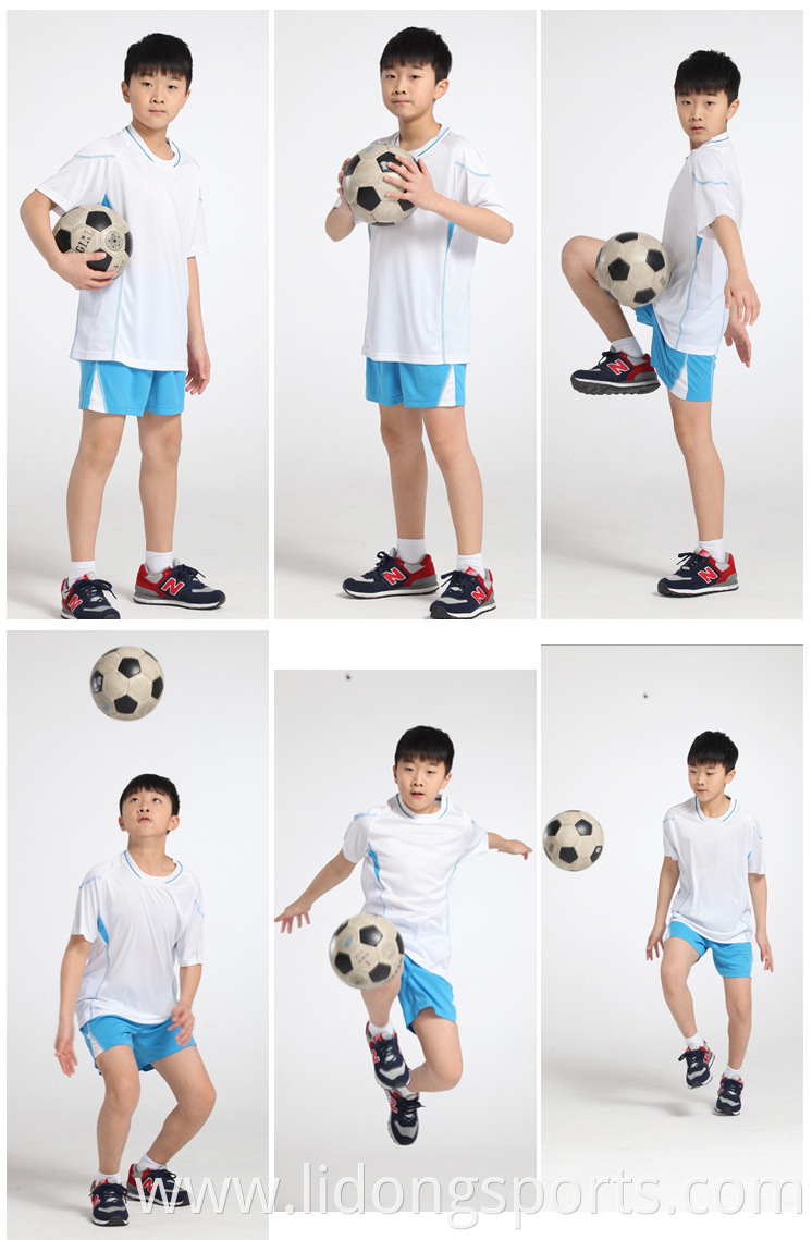 Wholesale Kids Soccer Team Soccer Uniforms Team Uniforms Cheap Football Jerseys Soccer Jersey Uniform Set With High Quality